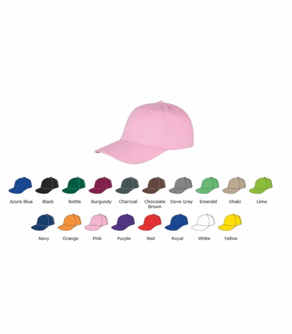 Result RC081 Memphis 6 Panel Brushed Cotton Low Profile Cap